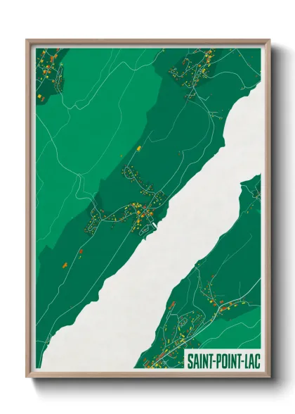 Une affiche de carte sur Saint-Point-Lac