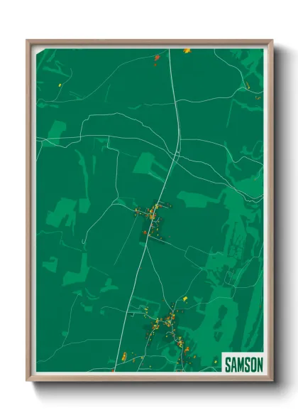 Une affiche de carte sur Samson