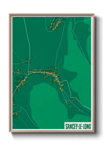Une affiche de carte sur Sancey-le-Long