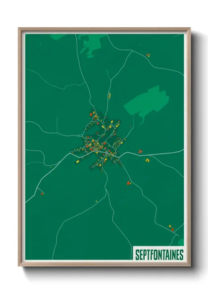Une affiche de carte sur Septfontaines