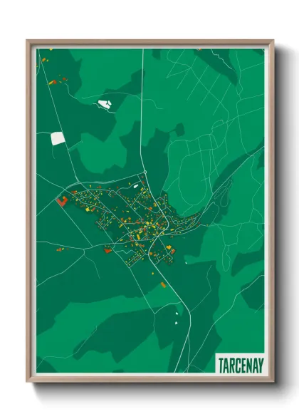 Une affiche de carte sur Tarcenay