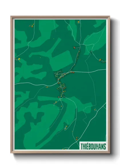 Une affiche de carte sur Thiébouhans