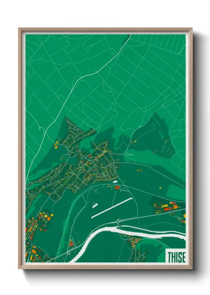 Une affiche de carte sur Thise