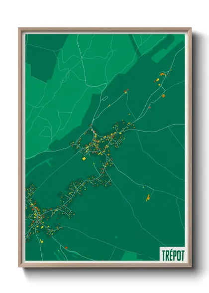 Une affiche de carte sur Trépot