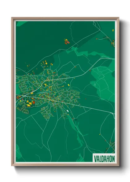 Une affiche de carte sur Valdahon
