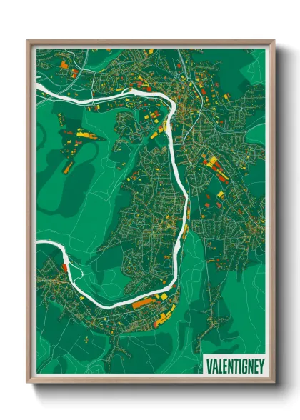 Une affiche de carte sur Valentigney