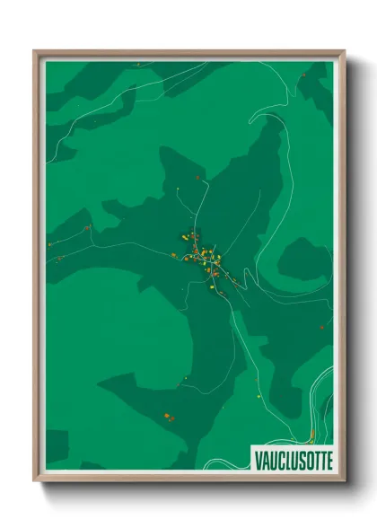 Une affiche de carte sur Vauclusotte