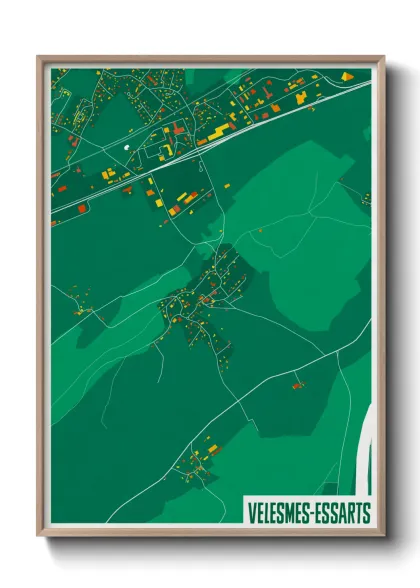 Une affiche de carte sur Velesmes-Essarts