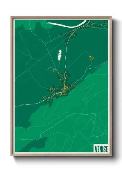 Une affiche de carte sur Venise