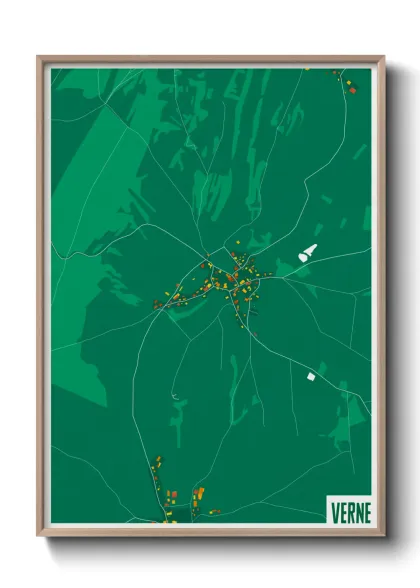 Une affiche de carte sur Verne