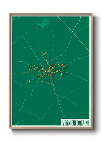 Une affiche de carte sur Vernierfontaine