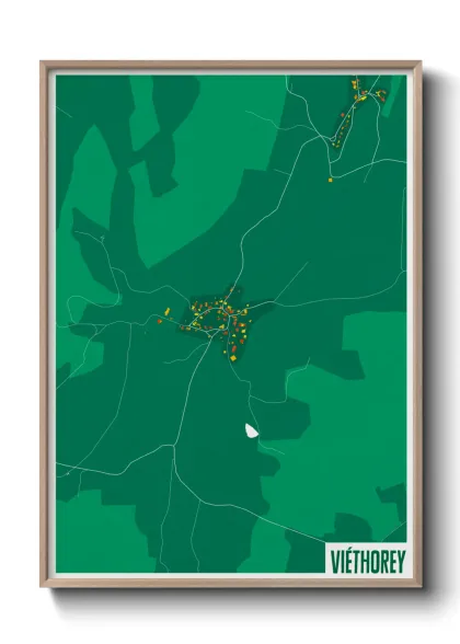 Une affiche de carte sur Viéthorey