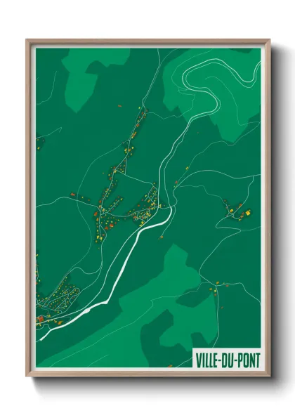 Une affiche de carte sur Ville-du-Pont