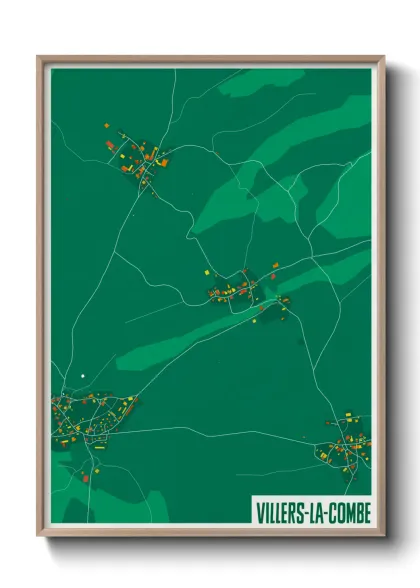 Une affiche de carte sur Villers-la-Combe