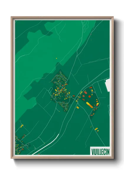Une affiche de carte sur Vuillecin