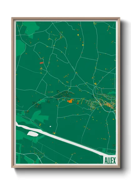 Une affiche de carte sur Allex