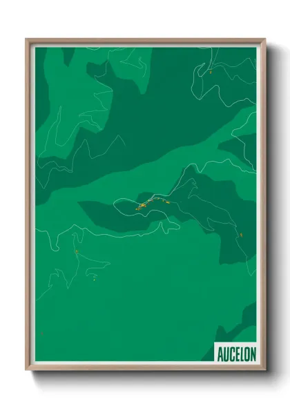 Une affiche de carte sur Aucelon