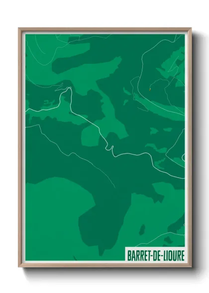 Une affiche de carte sur Barret-de-Lioure