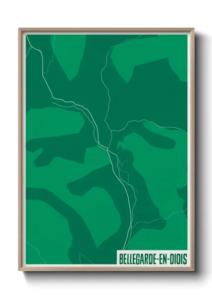 Une affiche de carte sur Bellegarde-en-Diois