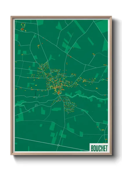 Une affiche de carte sur Bouchet