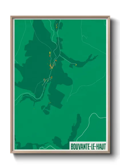 Une affiche de carte sur Bouvante-le-Haut
