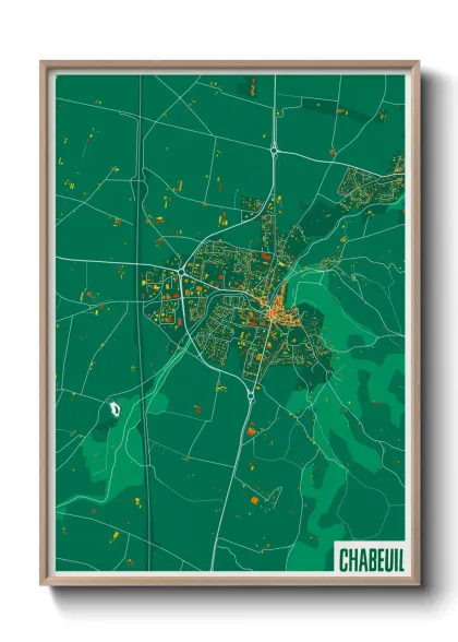 Une affiche de carte sur Chabeuil