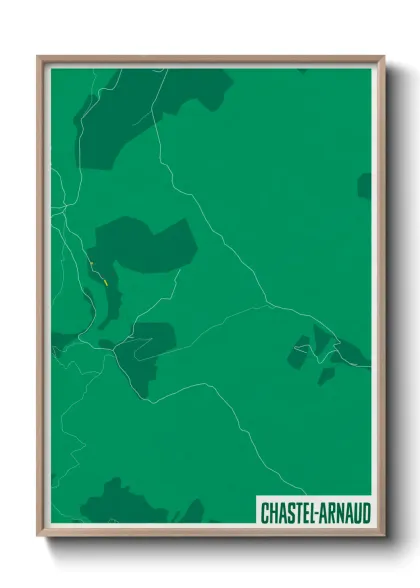 Une affiche de carte sur Chastel-Arnaud