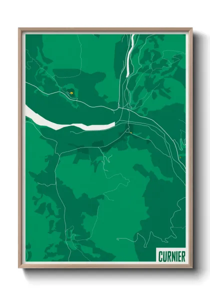 Une affiche de carte sur Curnier