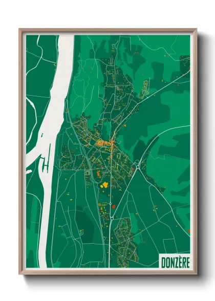 Une affiche de carte sur Donzère