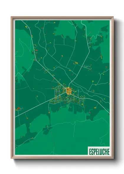 Une affiche de carte sur Espeluche