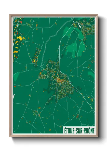 Une affiche de carte sur Étoile-sur-Rhône