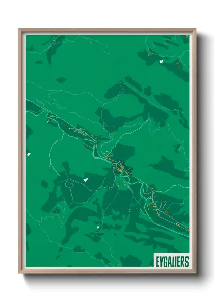 Une affiche de carte sur Eygaliers