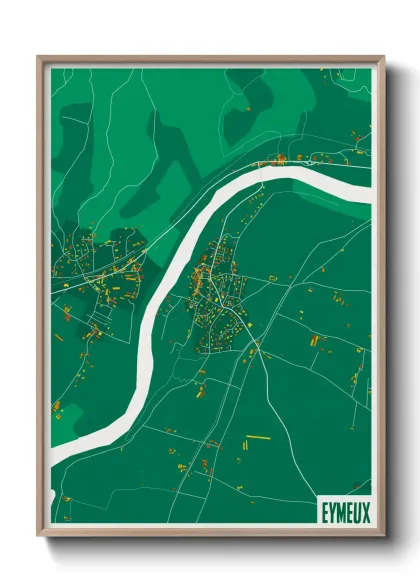 Une affiche de carte sur Eymeux