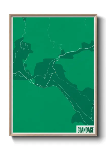 Une affiche de carte sur Glandage