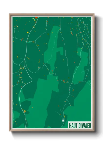 Une affiche de carte sur Haut Divajeu
