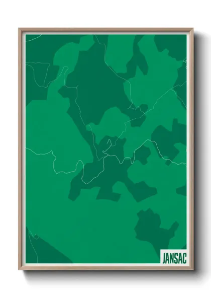 Une affiche de carte sur Jansac