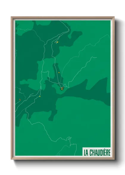 Une affiche de carte sur La Chaudière
