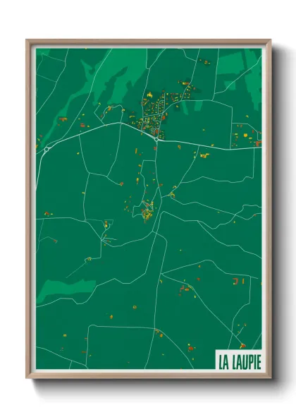 Une affiche de carte sur La Laupie