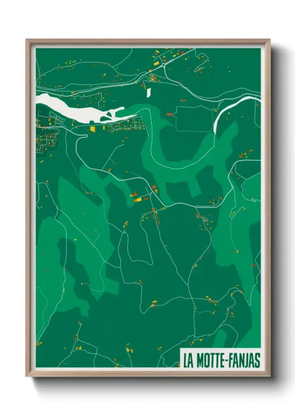 Une affiche de carte sur La Motte-Fanjas