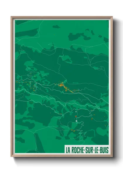 Une affiche de carte sur La Roche-sur-le-Buis