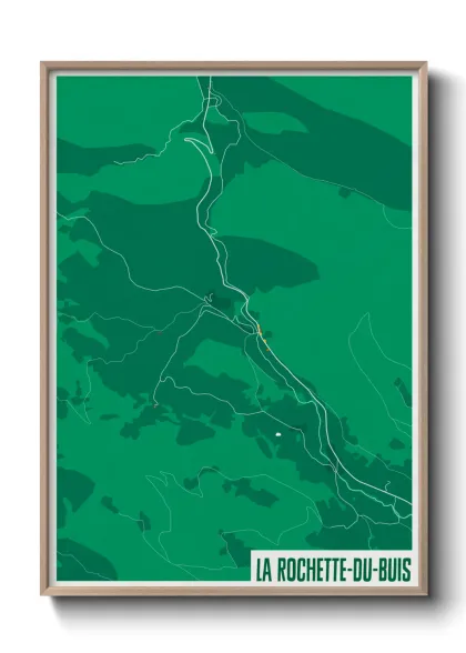 Une affiche de carte sur La Rochette-du-Buis