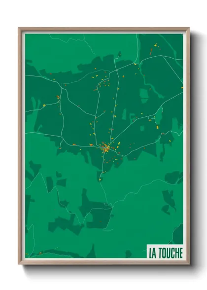 Une affiche de carte sur La Touche
