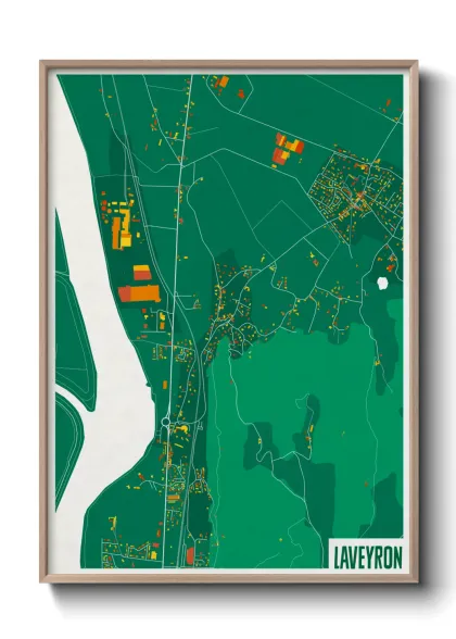 Une affiche de carte sur Laveyron