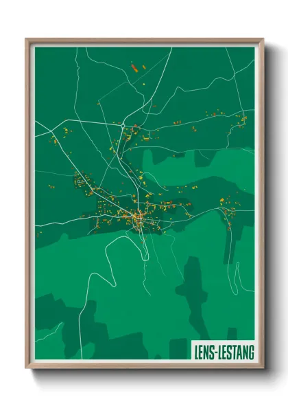 Une affiche de carte sur Lens-Lestang