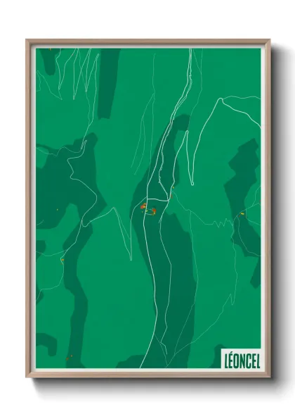 Une affiche de carte sur Léoncel