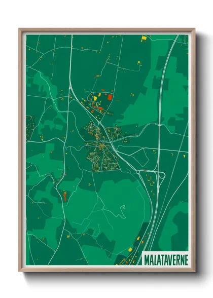 Une affiche de carte sur Malataverne