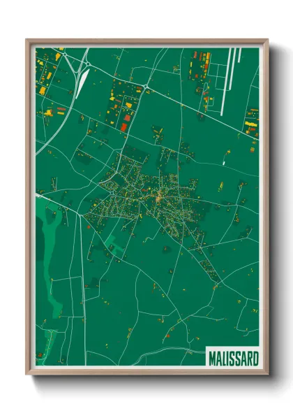Une affiche de carte sur Malissard