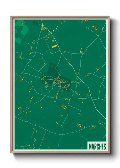Une affiche de carte sur Marches