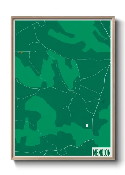Une affiche de carte sur Menglon