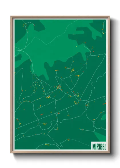 Une affiche de carte sur Miribel